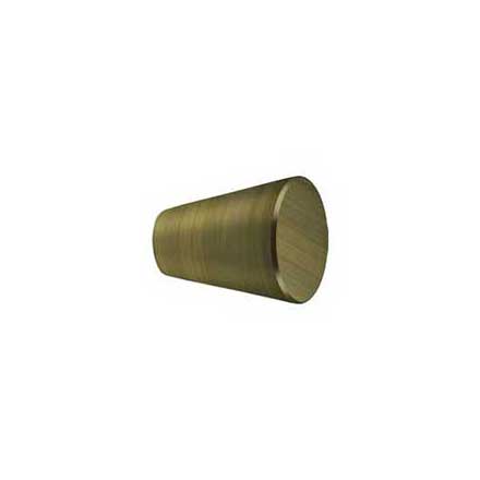 Deltana [KC24U5] Solid Brass Cabinet Knob - Cone Series - Antique Brass Finish - 1&quot; Dia.