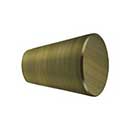 Deltana [KC24U5] Solid Brass Cabinet Knob - Cone Series - Antique Brass Finish - 1&quot; Dia.