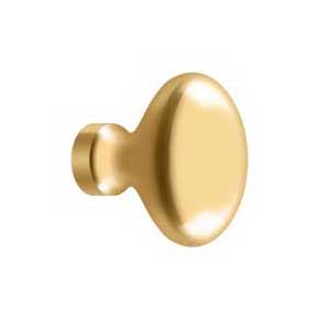 Deltana [KE125CR003] Solid Brass Cabinet Knob - Egg Series - Polished Brass (PVD) Finish - 1 1/4" L