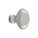 Deltana [KE125U15] Solid Brass Cabinet Knob - Egg Series - Brushed Nickel Finish - 1 1/4" L