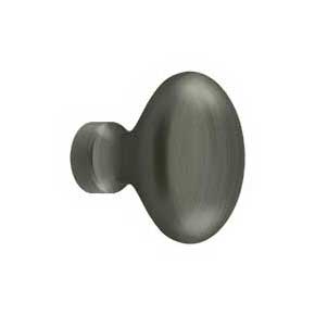 Deltana [KE125U15A] Solid Brass Cabinet Knob - Egg Series - Antique Nickel Finish - 1 1/4" L