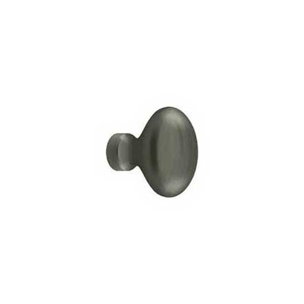 Deltana [KE125U15A] Solid Brass Cabinet Knob - Egg Series - Antique Nickel Finish - 1 1/4&quot; L