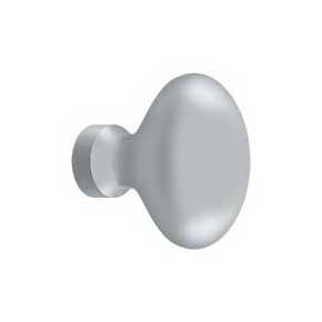 Deltana [KE125U26D] Solid Brass Cabinet Knob - Egg Series - Brushed Chrome Finish - 1 1/4" L