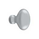 Deltana [KE125U26D] Solid Brass Cabinet Knob - Egg Series - Brushed Chrome Finish - 1 1/4&quot; L