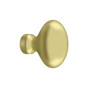 Deltana [KE125U3] Solid Brass Cabinet Knob - Egg Series - Polished Brass Finish - 1 1/4" L