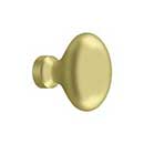 Deltana [KE125U3] Solid Brass Cabinet Knob - Egg Series - Polished Brass Finish - 1 1/4" L
