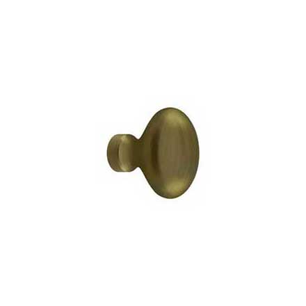 Deltana [KE125U5] Solid Brass Cabinet Knob - Egg Series - Antique Brass Finish - 1 1/4&quot; L