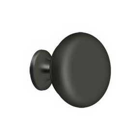 Deltana [KR114U10B] Solid Brass Cabinet Knob - Round Series - Oil Rubbed Bronze Finish - 1 1/4" Dia.