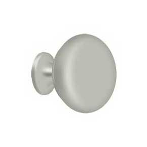 Deltana [KR114U15] Solid Brass Cabinet Knob - Round Series - Brushed Nickel Finish - 1 1/4" Dia.