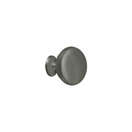 Deltana [KR114U15A] Solid Brass Cabinet Knob - Round Series - Antique Nickel Finish - 1 1/4" Dia.