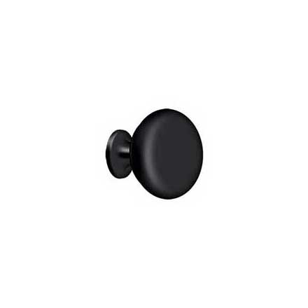 Deltana [KR114U19] Solid Brass Cabinet Knob - Round Series - Paint Black Finish - 1 1/4&quot; Dia.