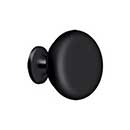 Deltana [KR114U19] Solid Brass Cabinet Knob - Round Series - Paint Black Finish - 1 1/4&quot; Dia.