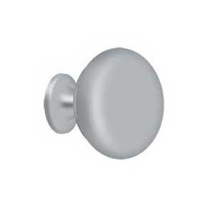 Deltana [KR114U26D] Solid Brass Cabinet Knob - Round Series - Brushed Chrome Finish - 1 1/4" Dia.