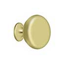 Deltana [KR114U3] Solid Brass Cabinet Knob - Round Series - Polished Brass Finish - 1 1/4&quot; Dia.