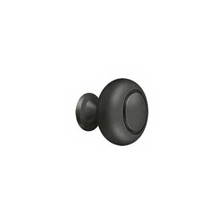 Deltana [KR119U10B] Solid Brass Cabinet Knob - Round w/ Groove Series - Oil Rubbed Bronze Finish - 1 1/4&quot; Dia.