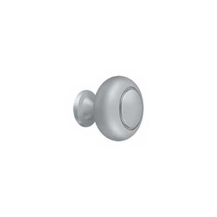 Deltana [KR119U26D] Solid Brass Cabinet Knob - Round w/ Groove Series - Brushed Chrome Finish - 1 1/4&quot; Dia.