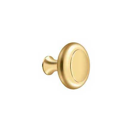 Deltana [KRB175CR003] Solid Brass Cabinet Knob - Round w/ Groove Series - Polished Brass (PVD) Finish - 1 3/4&quot; Dia.