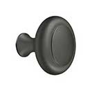 Deltana [KRB175U10B] Solid Brass Cabinet Knob - Round w/ Groove Series - Oil Rubbed Bronze Finish - 1 3/4" Dia.