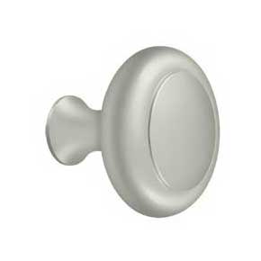 Deltana [KRB175U15] Solid Brass Cabinet Knob - Round w/ Groove Series - Brushed Nickel Finish - 1 3/4" Dia.
