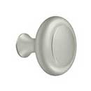 Deltana [KRB175U15] Solid Brass Cabinet Knob - Round w/ Groove Series - Brushed Nickel Finish - 1 3/4" Dia.