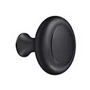 Deltana [KRB175U19] Solid Brass Cabinet Knob - Round w/ Groove Series - Paint Black Finish - 1 3/4&quot; Dia.