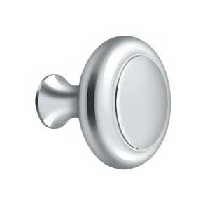 Deltana [KRB175U26] Solid Brass Cabinet Knob - Round w/ Groove Series - Polished Chrome Finish - 1 3/4" Dia.