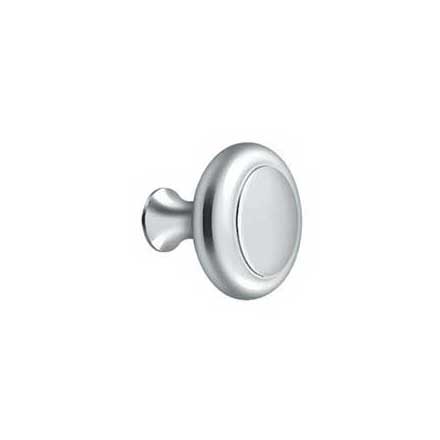 Deltana [KRB175U26] Solid Brass Cabinet Knob - Round w/ Groove Series - Polished Chrome Finish - 1 3/4&quot; Dia.