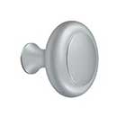 Deltana [KRB175U26D] Solid Brass Cabinet Knob - Round w/ Groove Series - Brushed Chrome Finish - 1 3/4&quot; Dia.