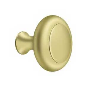 Deltana [KRB175U3] Solid Brass Cabinet Knob - Round w/ Groove Series - Polished Brass Finish - 1 3/4" Dia.