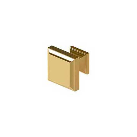 Deltana [KS10CR003] Solid Brass Cabinet Knob - Decorative Square Series - Polished Brass (PVD) Finish - 1 3/16&quot; Sq.