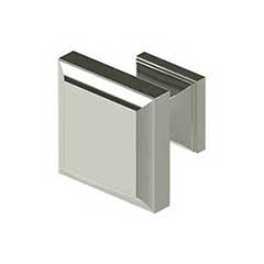 Deltana [KS10U14] Solid Brass Cabinet Knob - Decorative Square Series - Polished Nickel Finish - 1 3/16&quot; Sq.