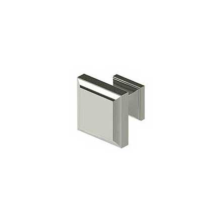 Deltana [KS10U14] Solid Brass Cabinet Knob - Decorative Square Series - Polished Nickel Finish - 1 3/16" Sq.