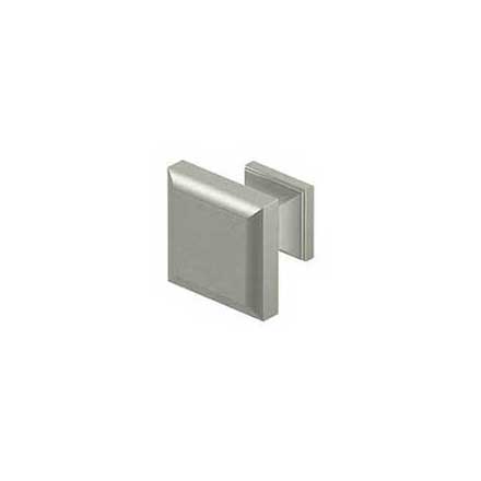 Deltana [KS10U15] Solid Brass Cabinet Knob - Decorative Square Series - Brushed Nickel Finish - 1 3/16" Sq.