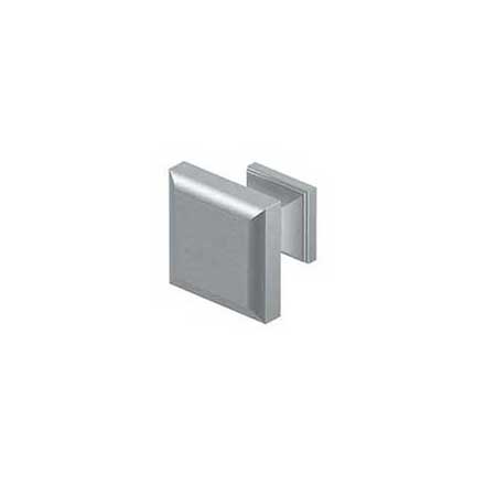 Deltana [KS10U26D] Solid Brass Cabinet Knob - Decorative Square Series - Brushed Chrome Finish - 1 3/16" Sq.