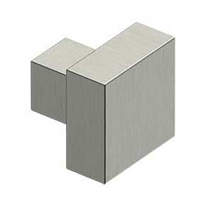 Deltana [KS125U15] Solid Brass Cabinet Knob - Modern Square Series - Brushed Nickel Finish - 1 1/4" Sq.