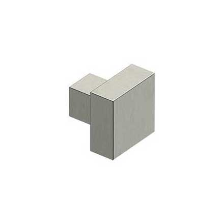 Deltana [KS125U15] Solid Brass Cabinet Knob - Modern Square Series - Brushed Nickel Finish - 1 1/4&quot; Sq.