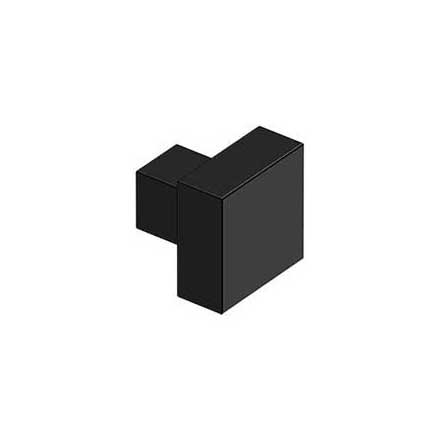 Deltana [KS125U19] Solid Brass Cabinet Knob - Modern Square Series - Paint Black Finish - 1 1/4&quot; Sq.