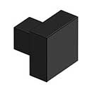 Deltana [KS125U19] Solid Brass Cabinet Knob - Modern Square Series - Paint Black Finish - 1 1/4&quot; Sq.
