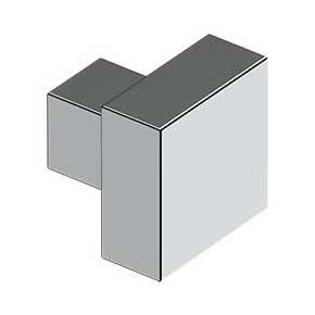 Deltana [KS125U26] Solid Brass Cabinet Knob - Modern Square Series - Polished Chrome Finish - 1 1/4" Sq.