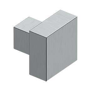Deltana [KS125U26D] Solid Brass Cabinet Knob - Modern Square Series - Brushed Chrome Finish - 1 1/4" Sq.