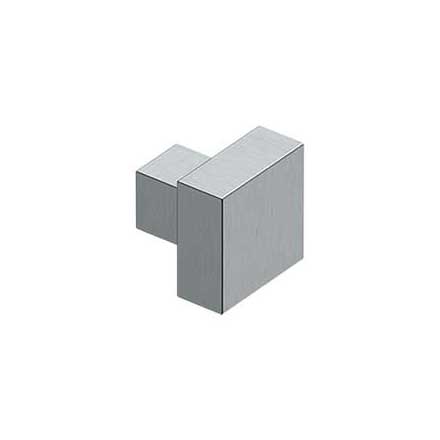 Deltana [KS125U26D] Solid Brass Cabinet Knob - Modern Square Series - Brushed Chrome Finish - 1 1/4&quot; Sq.