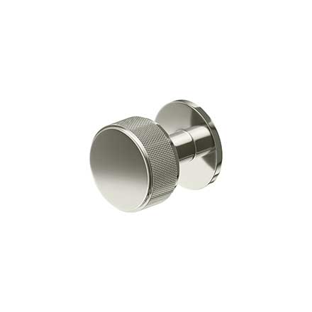 Deltana [KRLK138U14] Solid Brass Cabinet Knob - Knurled Series - Polished Nickel Finish - 1 3/8" Dia.
