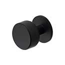 Deltana [KRLK138U19] Solid Brass Cabinet Knob - Knurled Series - Paint Black Finish - 1 3/8" Dia.