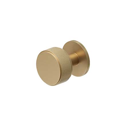 Deltana [KRLK138U4] Solid Brass Cabinet Knob - Knurled Series - Brushed Brass Finish - 1 3/8" Dia.