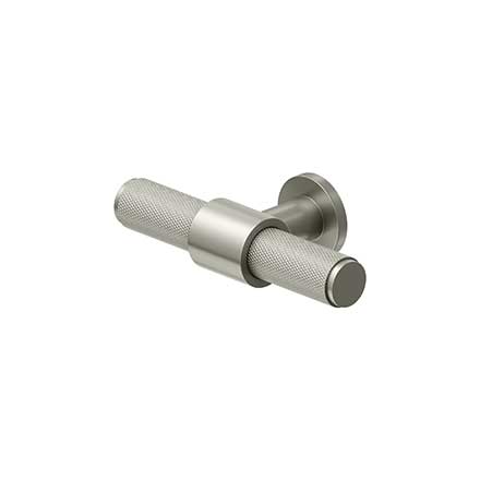 Deltana [KRLP325U15] Solid Brass Cabinet Knob - Knurled Series - Brushed Nickel Finish - 3 1/4" L