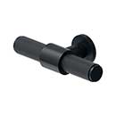 Deltana [KRLP325U19] Solid Brass Cabinet Knob - Knurled Series - Paint Black Finish - 3 1/4" L