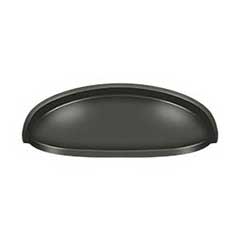 Deltana [K407U10B] Solid Brass Cabinet Cup Pull - Elongated - Oil Rubbed Bronze Finish - 3&quot; C/C - 4 5/8&quot; L