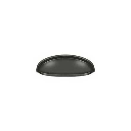 Deltana [K407U10B] Solid Brass Cabinet Cup Pull - Elongated - Oil Rubbed Bronze Finish - 3&quot; C/C - 4 5/8&quot; L