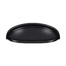 Deltana [K407U19] Solid Brass Cabinet Cup Pull - Elongated - Paint Black Finish - 3" C/C - 4 5/8" L