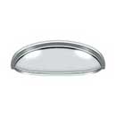 Deltana [K407U26] Solid Brass Cabinet Cup Pull - Elongated - Polished Chrome Finish - 3&quot; C/C - 4 5/8&quot; L